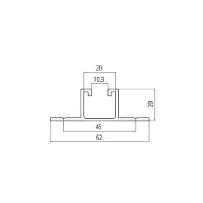 Perfil para cubiertas Metálicas Alusic PV LINE
