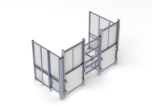 Carenado con puerta estructura de aluminio Operber