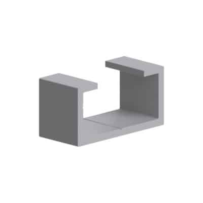 Perfil para sujeción recta en estructuras de madera o Hierro Alusic